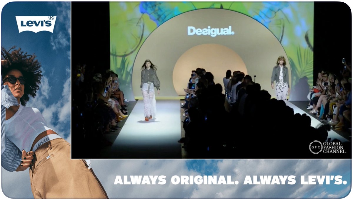 L-Bar placement during a fashion broadcast